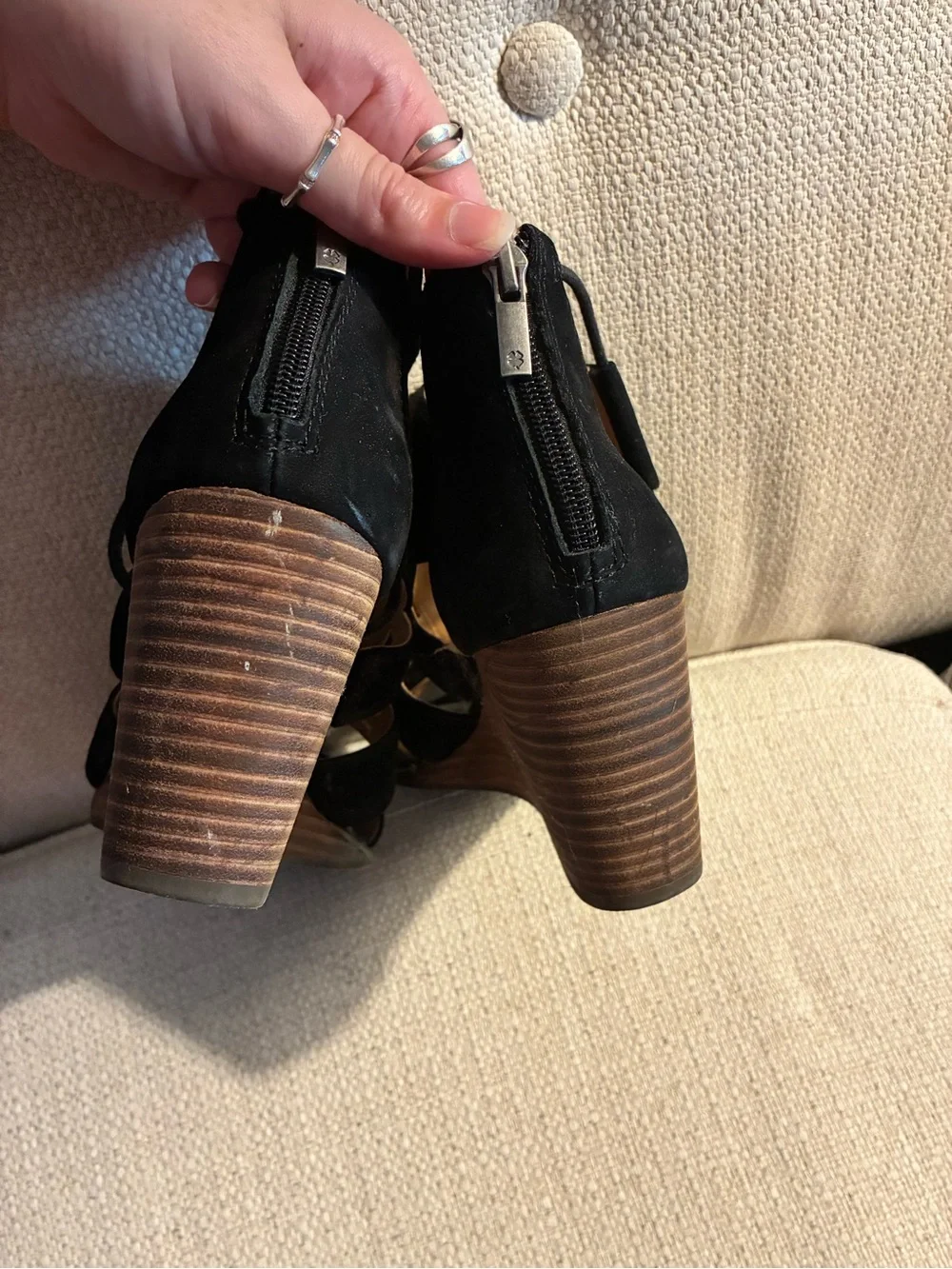 Lucky Brand black wedges